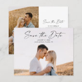 Budget Script Photo Mariage Carte de Date (Devant / Derrière)