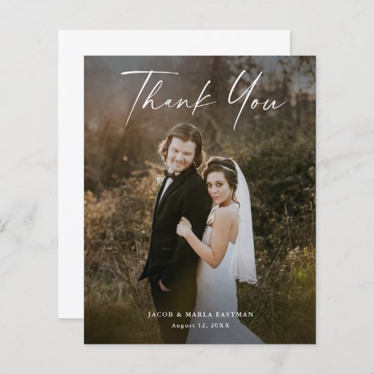 Budget Script Photo Weddenschap Hartelijk dank (Voorkant / Achterkant)