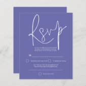 Budget Script QR Code Weddenblauw RSVP (Voorkant / Achterkant)