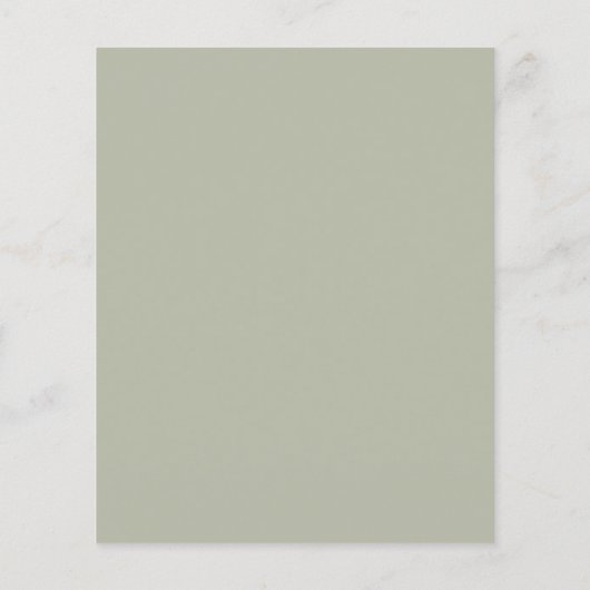 Budget Script Sage Green Wedding RSVP (Achterkant)