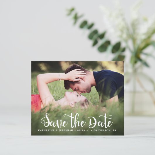 BUDGET Script Save the Date Photo Verloving (Staand voorkant)