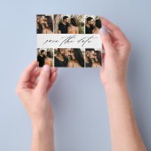 Budget Script Trouwfoto Collage Save The Date Flyer (Hand)