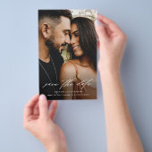 Budget Script Trouwfoto Save The Date Flyer (Hand)