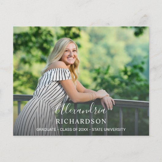 Budget Script Verloop Naam Foto Afstudeerfeestje Flyer (Voorkant)