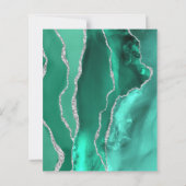 Budget Seafoam Green Agaat Silver Save the Date (Achterkant)