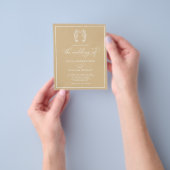Budget Seahorse beige Beach Wedding Invitation Flyer (Hand)