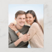 Budget Seashell Beach Dusty Blue Save the Date (Achterkant)