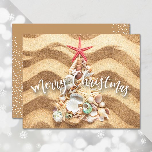 Budget Seashell Holiday Greeting Kaart