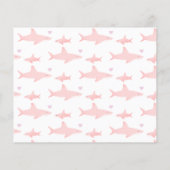 Budget Shark Pink Ocean Baby shower Invitation (Achterkant)