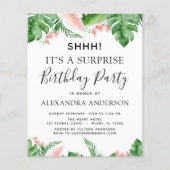 Budget Shhh Surprise Birthday Party tropical (Voorkant)