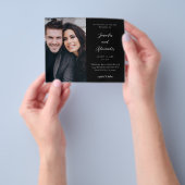 Budget Side Photo Mod El Calligraphy Wedding Black Flyer (Hand)