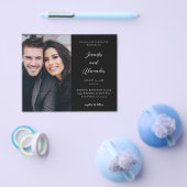 Budget Side Photo Mod El Calligraphy Wedding Black Flyer (Enkel)