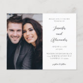 Budget Side Photo Mod Elegant Calligraphy Wedding (Voorkant)
