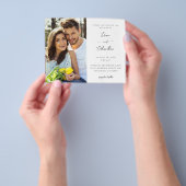 Budget Side Photo Modern Calligraphy Wedding Flyer (Hand)