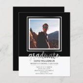 Budget Silver Black Script Photo Lijst Afstuderen (Voorkant / Achterkant)