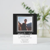 Budget Silver Black Script Photo Lijst Afstuderen (Staand voorkant)