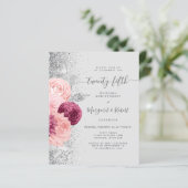 Budget Silver Blush Floral 25th Anniversary (Staand voorkant)