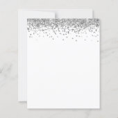 Budget Silver Glitter Evening Weddenschap (Achterkant)