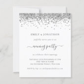 Budget Silver Glitter Evening Weddenschap (Voorkant)