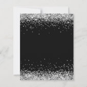 Budget Silver Glitter Kerstmis nodigt feest uit (Achterkant)