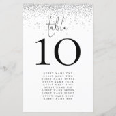 Budget Silver Glitter Names Wedingstabel Aantal (Achterkant)