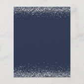 Budget Silver Glitter Script Blue New Yyears Party (Achterkant)