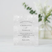 Budget Silver Glitter trouwuitnodiging RSVP (Staand voorkant)