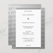 Budget Silver & Grey Stripes Wedding (Voorkant / Achterkant)