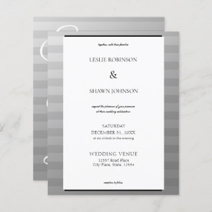 Budget Silver & Grey Stripes Wedding