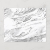 BUDGET Silver Marble Wedding Save the Date (Achterkant)