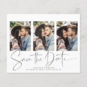 BUDGET Silver Marble Wedding Save the Date (Voorkant)