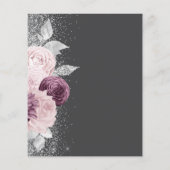 Budget Silver Mauve Floral Gray 25th Anniversary (Achterkant)