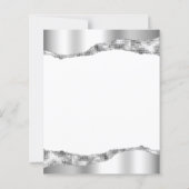 Budget Silver Mirror Foil 25th Anniversary Invite (Achterkant)