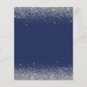 Budget Silver Navy Blue Elke zondag Glitter Flyer (Achterkant)