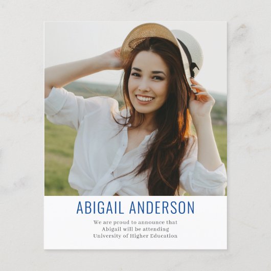 Budget Simple 2023 Afstuderen Photo Invitation (Achterkant)