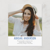 Budget Simple 2023 Afstuderen Photo Invitation Flyer (Achterkant)