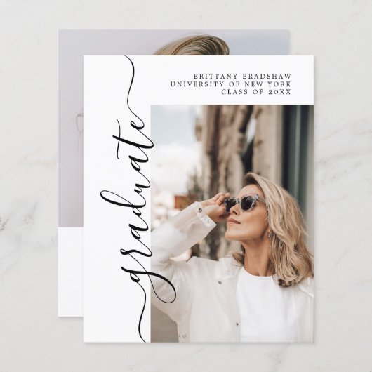 Budget Simple Afstuderen Chic Photo Afstuderen Car (Voorkant / Achterkant)