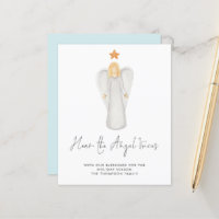 Budget Simple Angel Star Natisive Holiday Kaart