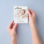 Budget Simple Baby Announounge Foto Collage Flyer (Hand)