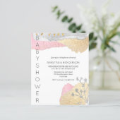 Budget Simple Baby shower Invitation. (Staand voorkant)