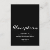 Budget Simple Black White Weduwen Reception Informatiekaartje (Voorkant)