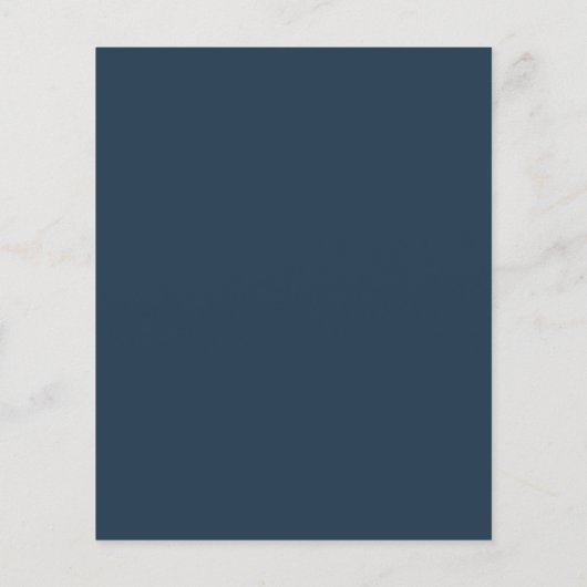 Budget Simple Blue Photo Afstuderen Aankondiging (Achterkant)