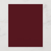 Budget Simple Burgundy Weddenschap (Achterkant)