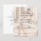 Budget Simple Calligraphy Photo All-in-One Weddens (Voorkant / Achterkant)