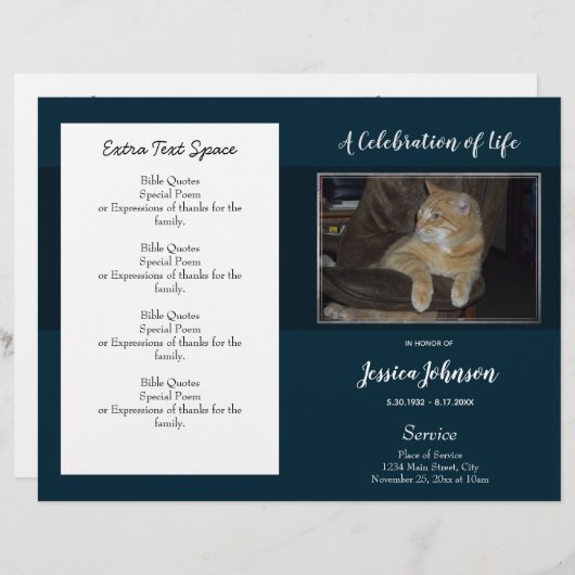 Budget simple du programme funéraire (Devant / Derrière)