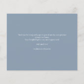 Budget Simple Dusty Blue Landcape Carte de remerci (Dos)