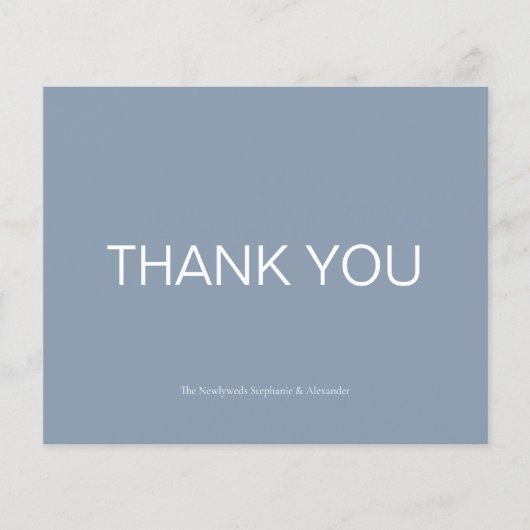 Budget Simple Dusty Blue Landcape Carte de remerci (Devant)