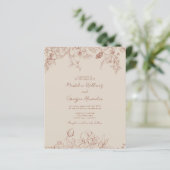 Budget Simple Elegance Boho Wedding Invitation (Staand voorkant)