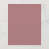 Budget Simple Elegant Desert Rose Menu Mariage (Dos)