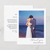 Budget Simple Élégant Mariage Carte de remerciemen (Devant / Derrière)